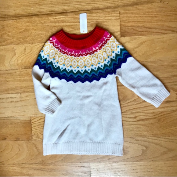 NWT GYMBOREE NORTH POLE PARTY FAIR ISLE RED GRAY CARDIGAN SWEATER SZ 3T